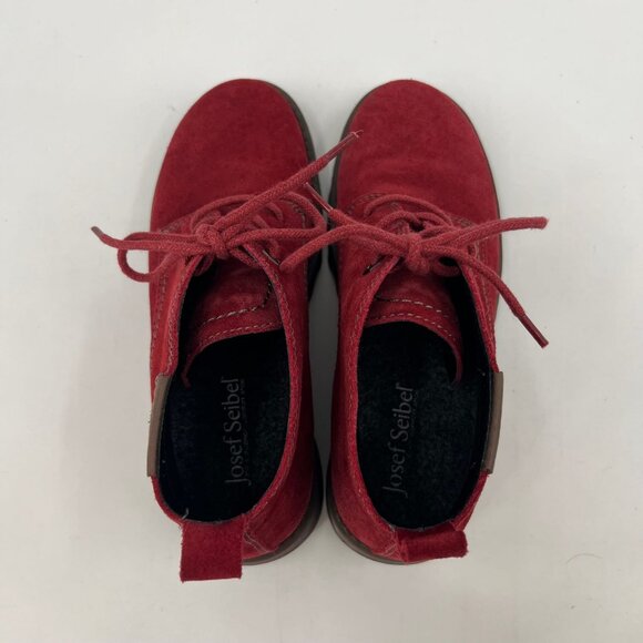 Josef Seibel Red Lina Lace Up Booties | Classic Style - Picture 5 of 11
